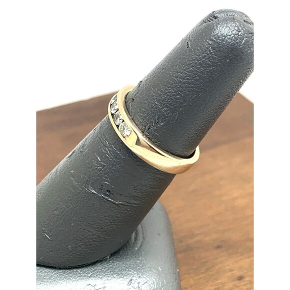 Women's Wedding Band Diamond 0.10ctw 14k Yellow Gold Stackable Ring Size 6 - Picture 8 of 14